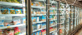 What are supermarket display freezers?